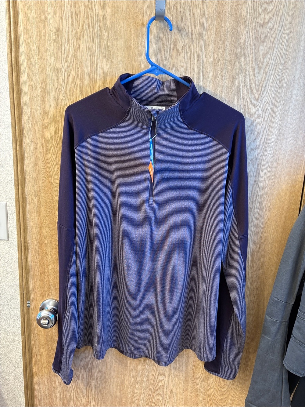 Women Quarter-Zip Performance Sweater - Navy/Charcoal